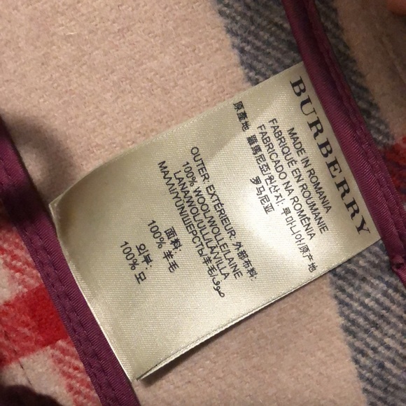 SOLD- Authentic Brand new with tag Burberry Brit purple wool jacket - Picture 10 of 10